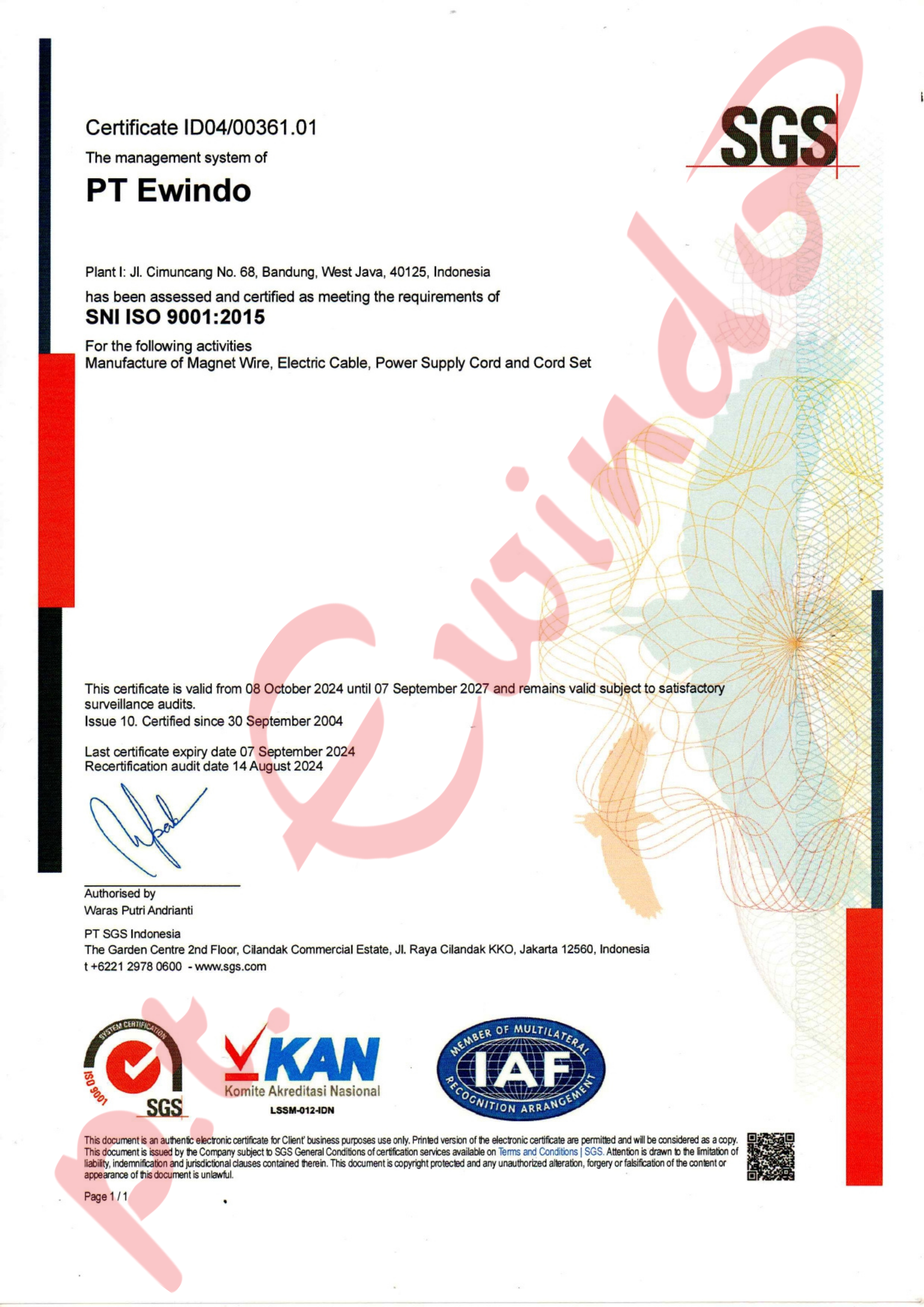 Certificate